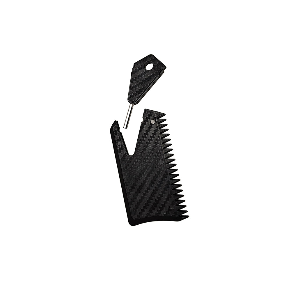 Surf wax comb and fin key