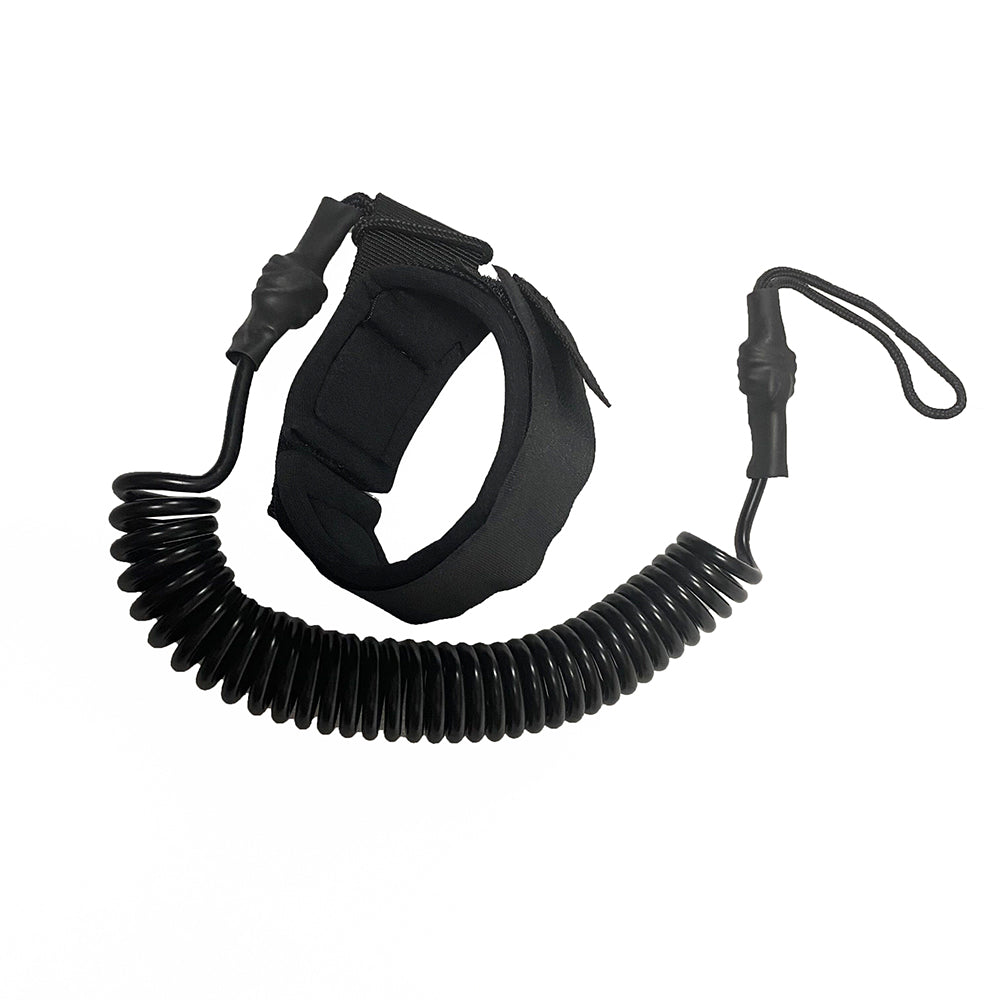 Coiled SUP and paddleboard leash